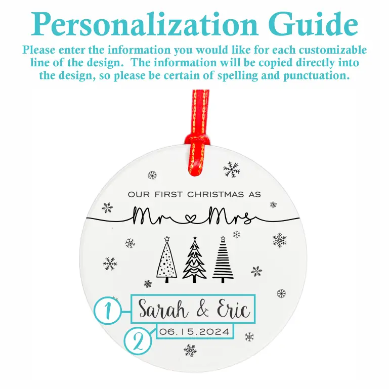 Mr & Mrs | Ceramic Tree Ornament